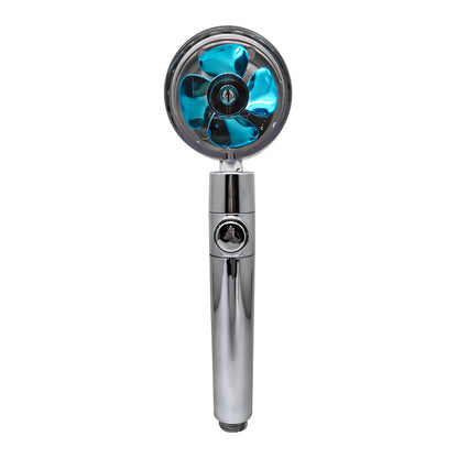 Shower Head Water Saving Flow 360 Degrees Rotating With Small Fan ABS Rain High Pressure Spray Nozzle Bathroom Accessories - NOMAN STORE LLC