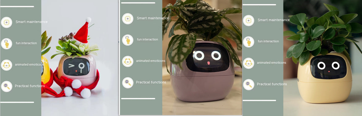 Smart Planter Endless Fun Over 49 Rich Expressions 7 Smart Sensors And AI Chips Make Raising Plants Easy And Fun - NOMAN STORE LLC