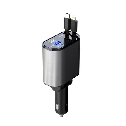 Metal Car Charger 100W Super Fast Charging Car Cigarette Lighter USB And TYPE-C Adapter - NOMAN STORE LLC
