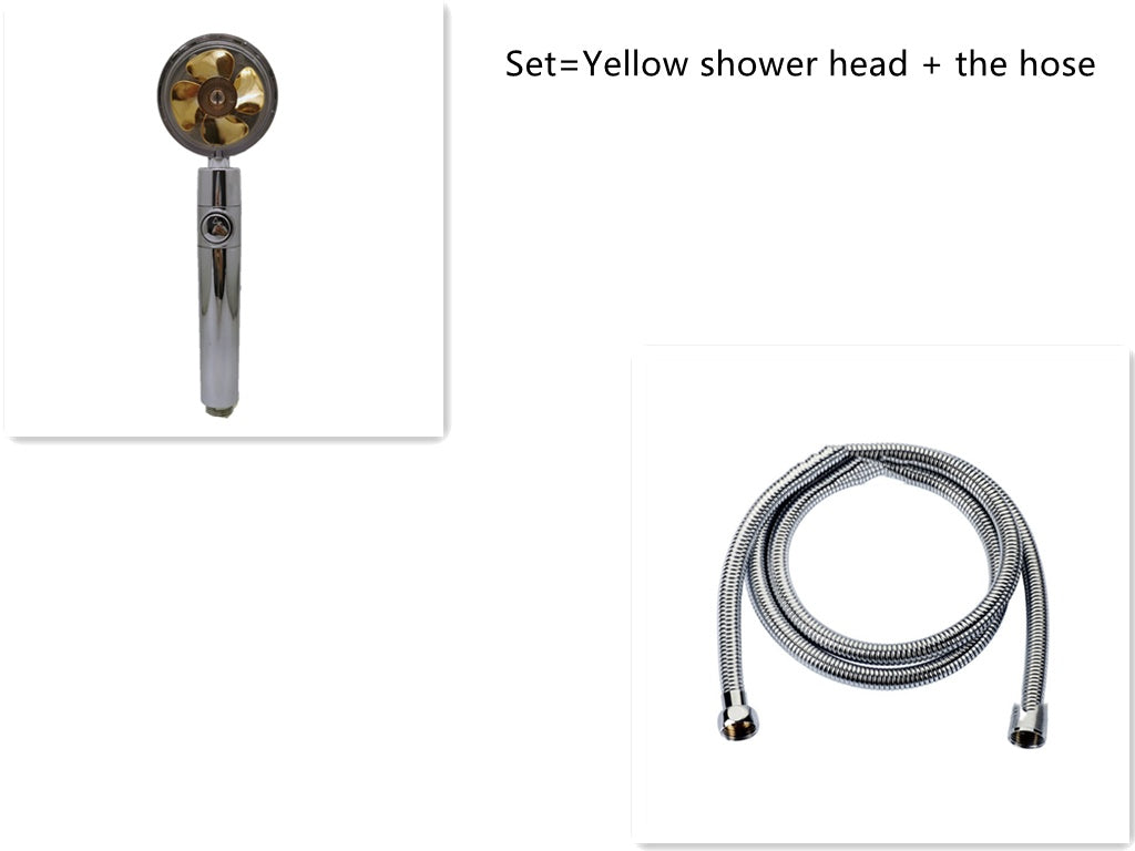 Shower Head Water Saving Flow 360 Degrees Rotating With Small Fan ABS Rain High Pressure Spray Nozzle Bathroom Accessories f81d50d8-059e-4c6f-9652-ffb7a52e8251