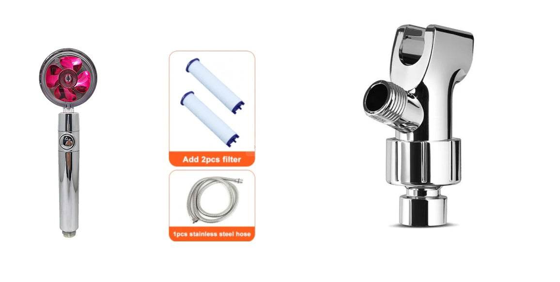 Shower Head Water Saving Flow 360 Degrees Rotating With Small Fan ABS Rain High Pressure Spray Nozzle Bathroom Accessories f8fb6879-4ba3-4c20-86a5-3893a56fb57b