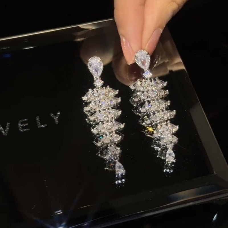 Sparkling Zircon Christmas Tree Drop Earrings For Women Trendy Xmas Tree Plant Dangle Earrings New Year Festival Party Jewelry f9ecc5de-59b2-4cbc-9024-4e83d788649e