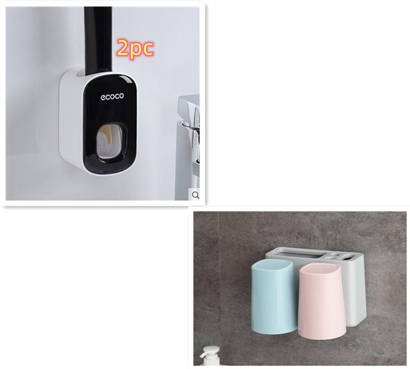 Wall Mounted Automatic Toothpaste Holder Bathroom Accessories Set Dispenser fb1bedca-dbe0-45c2-9ab0-5716de805ede
