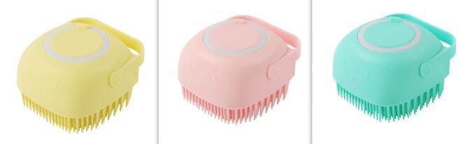 Silicone Dog Bath Massage Gloves Brush Pet Cat Bathroom Cleaning Tool Comb Brush For Dog Can Pour Shampoo Dog Grooming Supplies fd674364-6278-44f0-8bf4-81315c2d452d